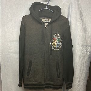 Harry Potter Universal Studios Full Zip Hoodie Size Medium black/Gray